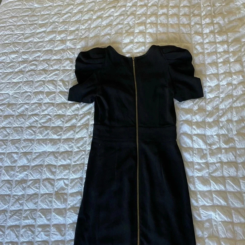 Maje black puff shoulder knit dress - Picture 5 of 9
